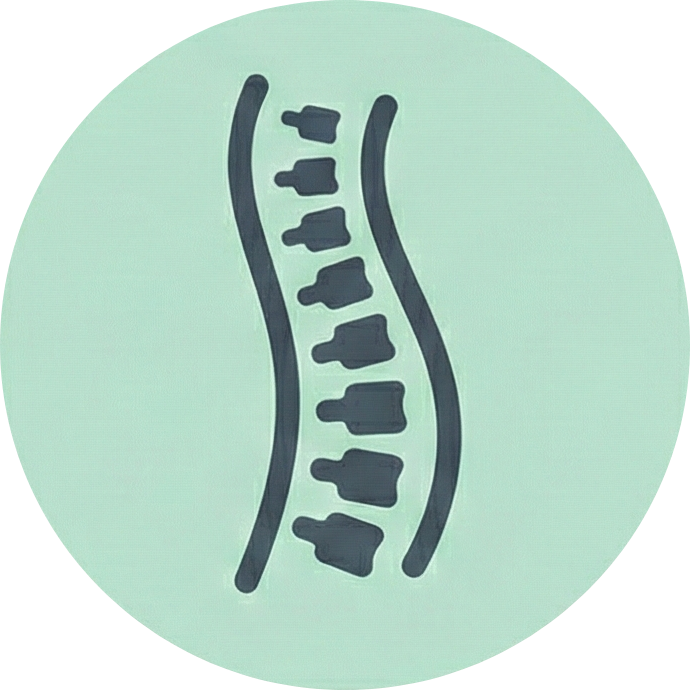 Spine icon green circle
