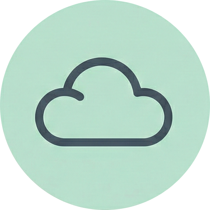 Cloud icon green circle