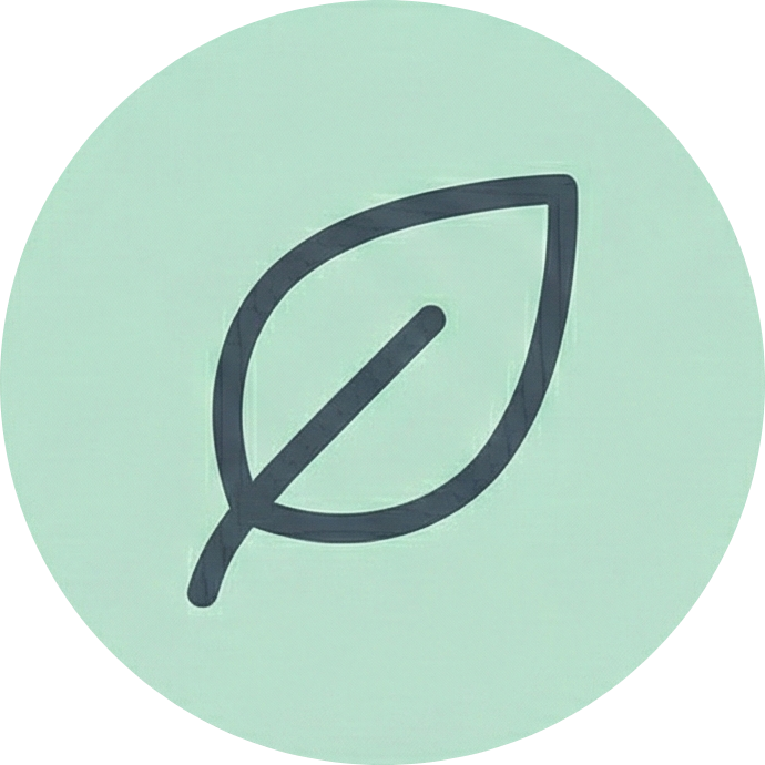Leaf icon green circle
